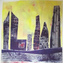 Untitled 3 : Collagraph : Angie Brudnell