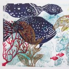 Untitled 4 : Collagraph : Angie Brudnell